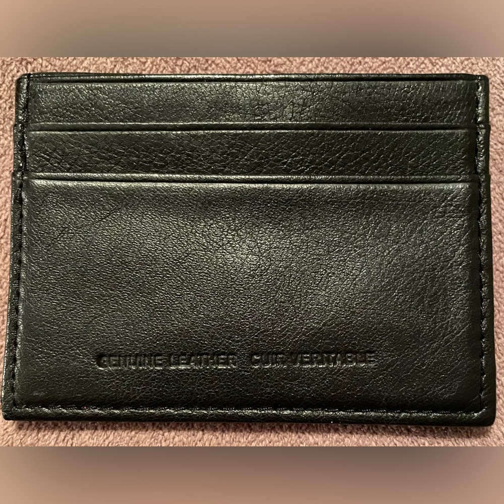 Black Leather Card Holder
